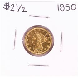 1850 $2 1/2 Liberty Head Quarter Eagle Gold Coin