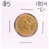 Image 1 : 1854-C $5 Liberty Head Half Eagle Gold Coin