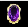 Image 1 : 14KT Yellow Gold Ladies 23.50 ctw Amethyst Ring