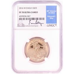 2016-W $25 Proof American Gold Eagle Coin NGC PF70 Ultra Cameo Moy Signature