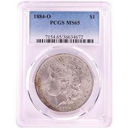 1884-O $1 Morgan Silver Dollar Coin PCGS MS65