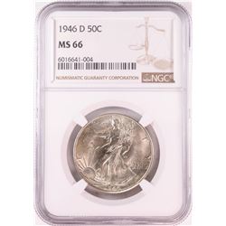 1946-D Walking Liberty Half Dollar Coin NGC MS66