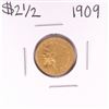 Image 1 : 1909 $2 1/2 Indian Head Quarter Eagle Gold Coin