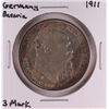Image 1 : 1911 Germany Bavaria 3 Mark Silver Coin