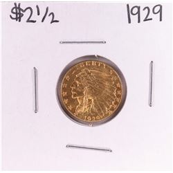 1929 $2 1/2 Indian Head Quarter Eagle Gold Coin
