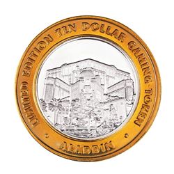 .999 Fine Silver Aladdin Resort & Casino Las Vegas $10 Limited Edition Gaming Token