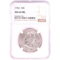 1956 Franklin Half Dollar Coin NGC MS64FBL