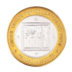 .999 Silver Rancho Mesquite Casino Nevada $10 Casino Limited Edition Gaming Token