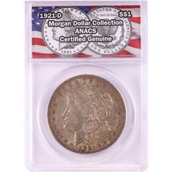 1921-D $1 Morgan Silver Dollar Coin ANACS Genuine