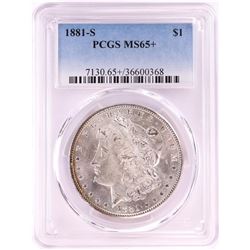 1881-S $1 Morgan Silver Dollar Coin PCGS MS65+