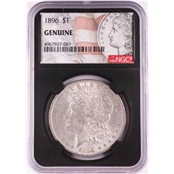 1896 $1 Morgan Silver Dollar Coin NGC Genuine