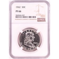1962 Proof Franklin Half Dollar Coin NGC PF66