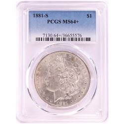 1881-S $1 Morgan Silver Dollar Coin PCGS MS64+