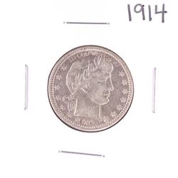 1914 Barber Quarter Coin