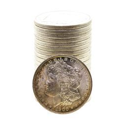 Roll of (20) Brilliant Uncirculated 1900 $1 Morgan Silver Dollar Coins