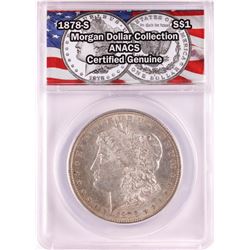 1878-S $1 Morgan Silver Dollar Coin ANACS Genuine