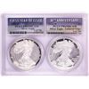 Image 1 : 1986-S & 2016-W $1 Proof American Silver Eagle Coin Set PCGS PR69DCAM