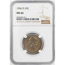 1956-D Washington Quarter Coin NGC MS66