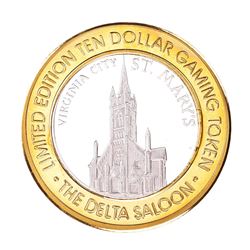 .999 Silver The Delta Saloon Virginia City, NV $10 Casino Limited Edition Gaming Token