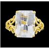 Image 1 : 14KT Yellow Gold Ladies 9.50 ctw Light Blue Topaz Ring