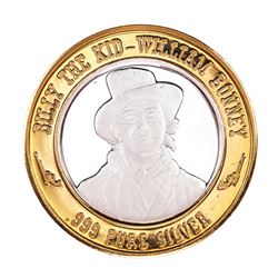 .999 Silver Billy The Kid William Bonney Limited Edition Casino Gaming Token
