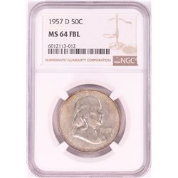 1957-D Franklin Half Dollar Coin NGC MS64FBL