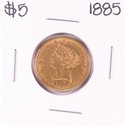 1885 $5 Liberty Head Half Eagle Gold Coin