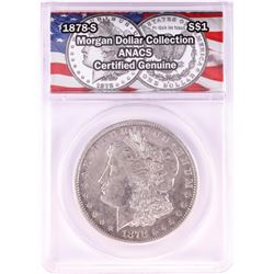 1878-S $1 Morgan Silver Dollar Coin ANACS Genuine