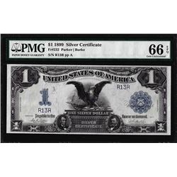 Low Serial # 1899 $1 Black Eagle Silver Certificate Note PMG Gem Uncirculated 66EPQ