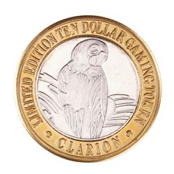 .999 Silver Clarion Hotel & Casino Reno, Nevada $10 Limited Edition Gaming Token