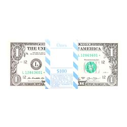 Pack of (100) Consecutive 2013 $1 Federal Reserve STAR Notes San Francisco
