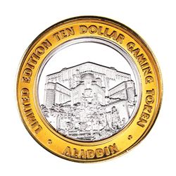 .999 Silver Aladdin Resort Casino Las Vegas, NV $10 Casino Limited Edition Gaming Token