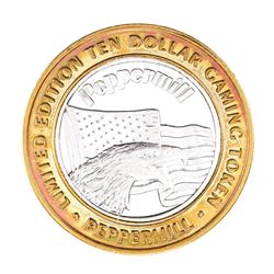 .999 Fine Silver Peppermill Reno, Nevada $10 Limited Edition Gaming Token