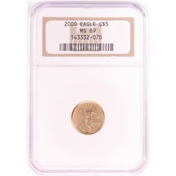 2000 $5 American Gold Eagle Coin NGC MS69