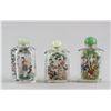 Image 2 : 3 Assorted Chinese Peking Glass Snuff Bottles