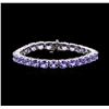 27.02 ctw Tanzanite Bracelet - 14KT White Gold