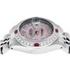 Image 4 : Rolex Ladies Stainless Steel Pink MOP Diamond & Ruby Datejust Wristwatch