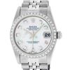 Rolex Womens Midsize 31mm MOP Diamond Bezel Jubilee Band Datejust Wristwatch