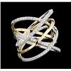 0.75 ctw Diamond Ring - 14KT White and Yellow Gold