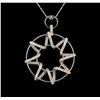 14KT White Gold 1.10 ctw Diamond Pendant With Chain