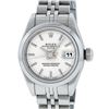 Rolex Ladies Stainless Steel Silver Index 26MM Quickset Datejust Wristwatch