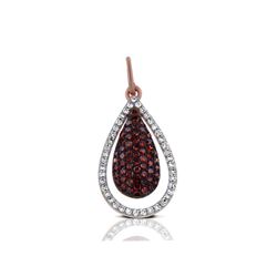 14k Rose Gold  0.36CTW Diamond and Brown Diamonds Pendant