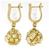 Image 4 : 10.13 ctw Fancy Intense Yellow & Brilliant Diamond Drop Ball Earrings