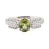 Image 1 : 1.46 ctw Alexandrite and Diamond Ring - Platinum