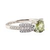 Image 2 : 1.46 ctw Alexandrite and Diamond Ring - Platinum
