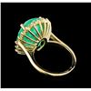 Image 3 : 11.85 ctw Emerald and Diamond Ring - 14KT Yellow Gold