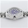 Image 7 : Rolex Ladies Stainless Steel Diamond Lugs Royal Blue String VVS Diamond Datejust