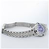 Image 8 : Rolex Ladies Stainless Steel Diamond Lugs Royal Blue String VVS Diamond Datejust