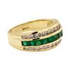 Image 1 : 1.30 ctw Emerald and Diamond Ring - 14KT Yellow Gold