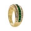 Image 4 : 1.30 ctw Emerald and Diamond Ring - 14KT Yellow Gold